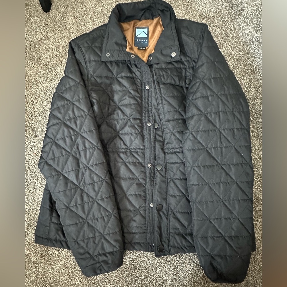 Iceberg unisex. lightweight puffer jacket. Black Tan interior. Great condition.